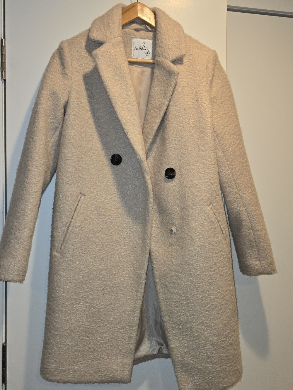 Sam Edelman Bouclé Tweed Double Breasted Women"s Coat